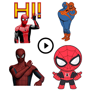 Sticker Spiderman Cartoon