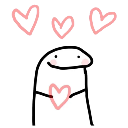 Loving Stickman with Hearts Sticker | Meme Sticker | Funny Sticker | Laptop  Sticker | WaterBottle Sticker